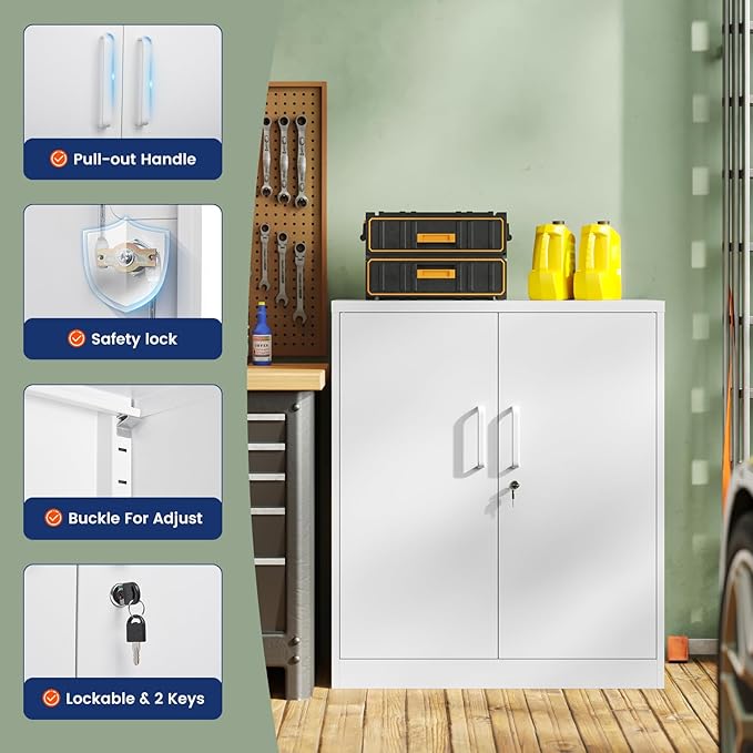 Yizosh Metal Garage Storage Cabinet