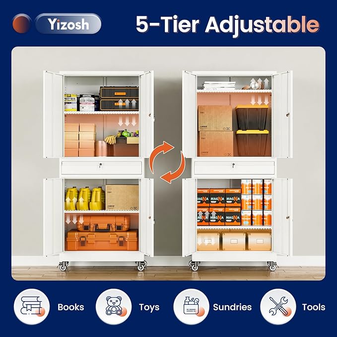 Yizosh Metal Garage Storage Cabinet
