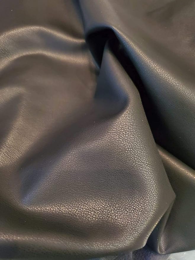 NAT Leathers | Black Soft faux Vegan PU {Peta Approved Vegan} Leather by the