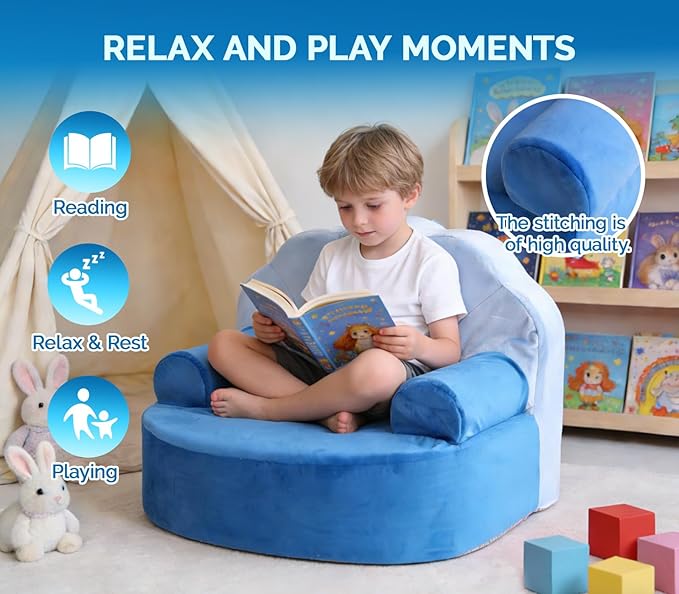 Snuggly Toddler Chair, Soft Kids Sofa