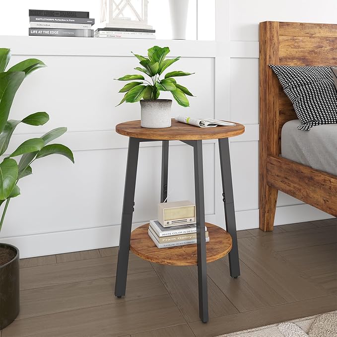 sthmec Side Table, Small Round End Table