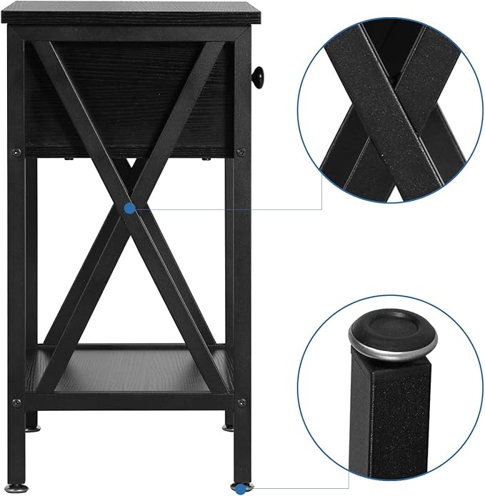 VECELO Nightstands, Modern End Side Tables, Night Stand