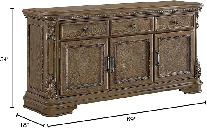 Picket House Furnishings Denali Buffet Table & Sideboard in Walnut