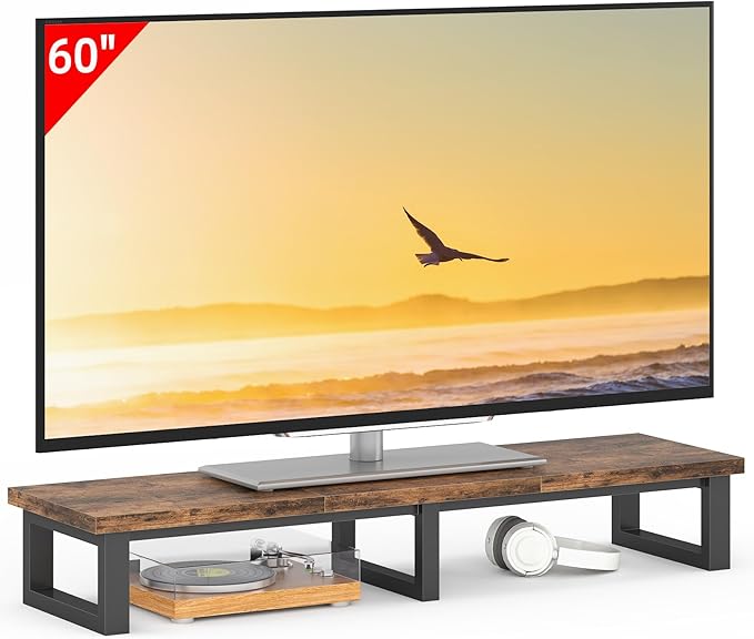 YAOHUOO 45" Large TV Riser for 32-60 inch TV, TV Riser Stand Shelf