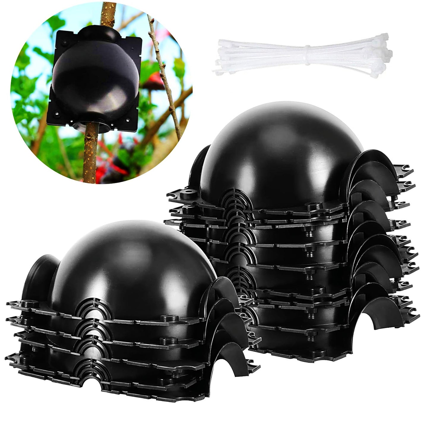 20 PCS Propagation Stations Air Layering Pods, Reusable Rapid Root Plugs Air Layering Propagation Kit Grafting Tool Take Root Box Plant Propagation Ball Tree Grafting Supplies Plant Root Growing Box