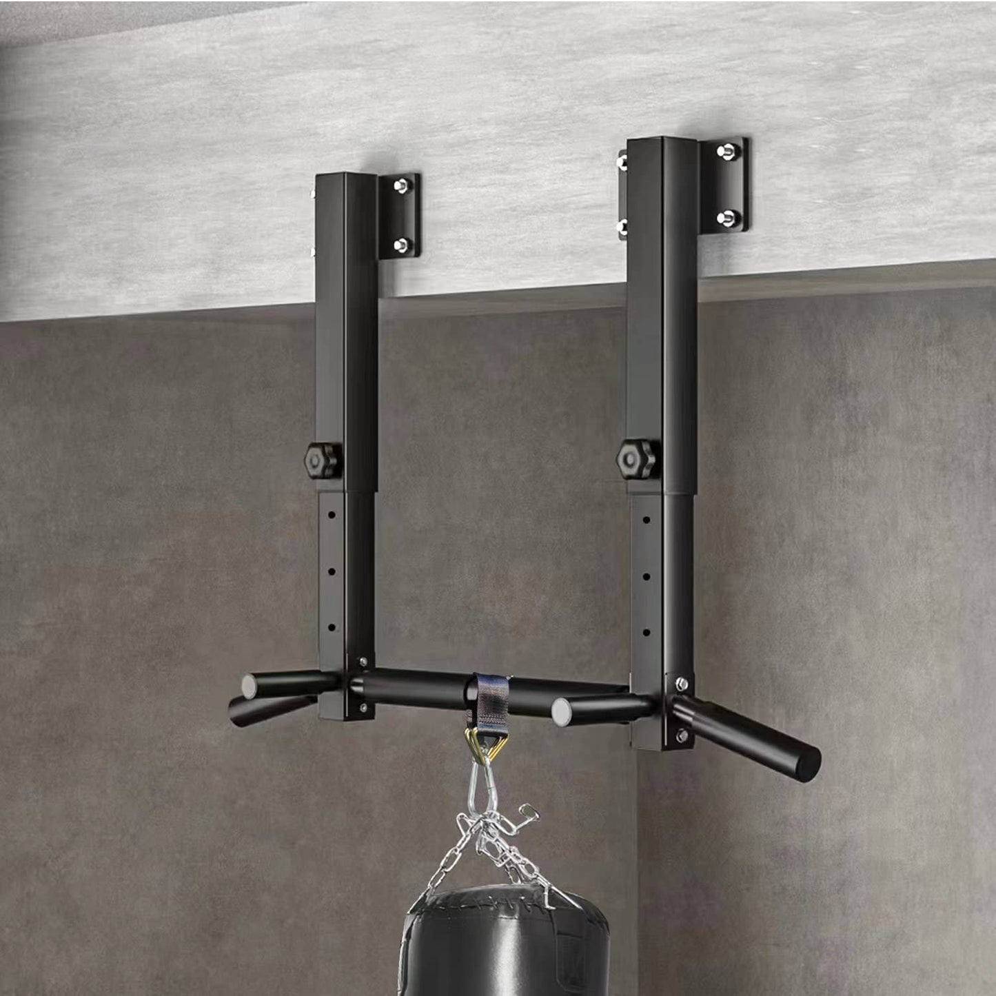 Joist Mount Pull Up Bar, Beam Mounted Chin Up Bar for Home Gym With Wood Mount and Wall Mount Screws