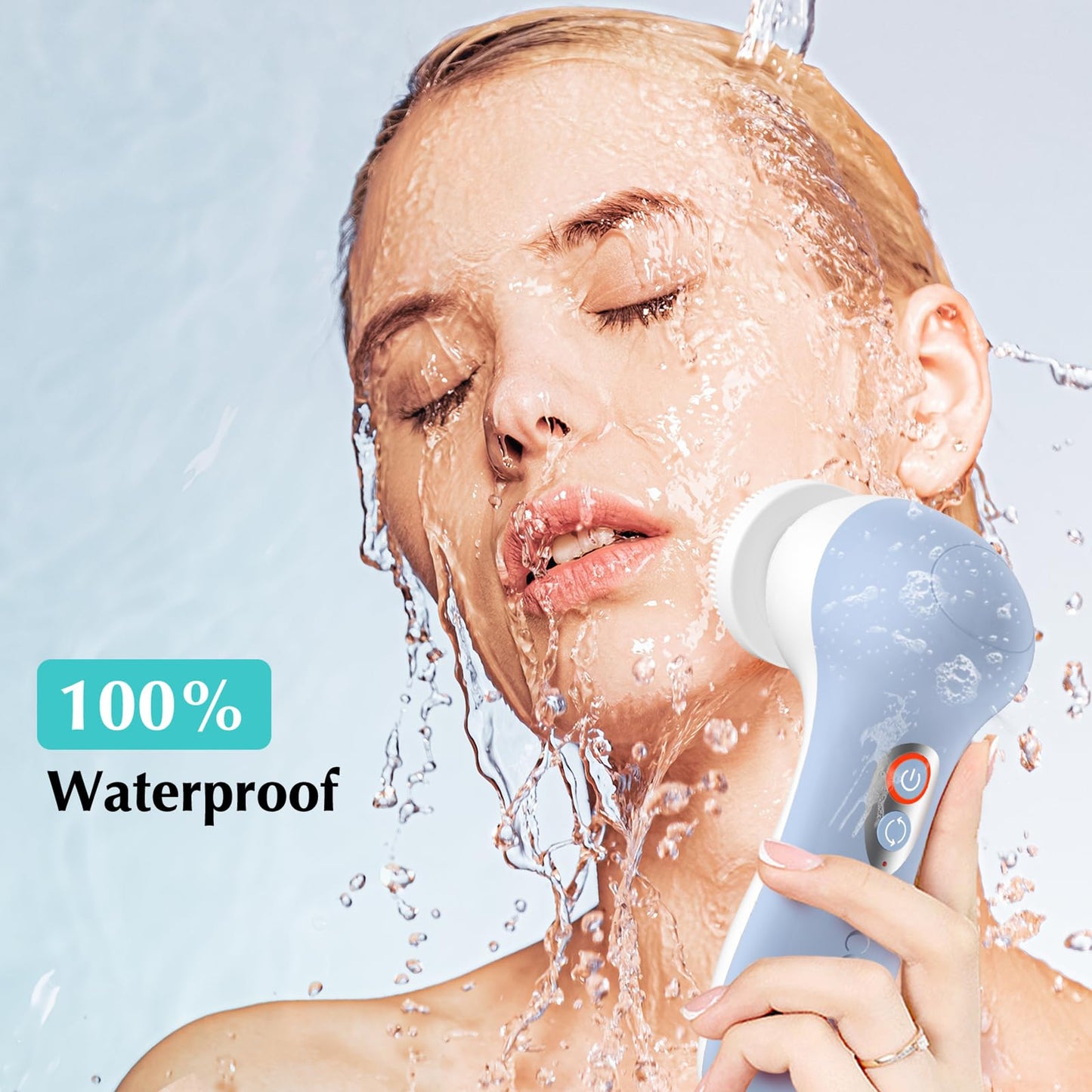 COSLUS Facial Cleansing Brush Face Scrubber: 3 in 1 Bi-Directional Electric Spin Brush for Removing Blackhead, Exfoliating, Massaging - Rechargeable Waterproof, 3 Adjustable Speeds for Men & Women