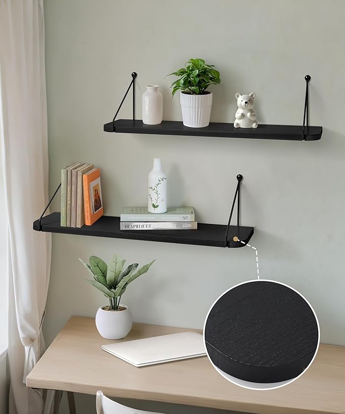 Afuly 24in Floating Shelves for Wall, Living Room, Home Wall Decor