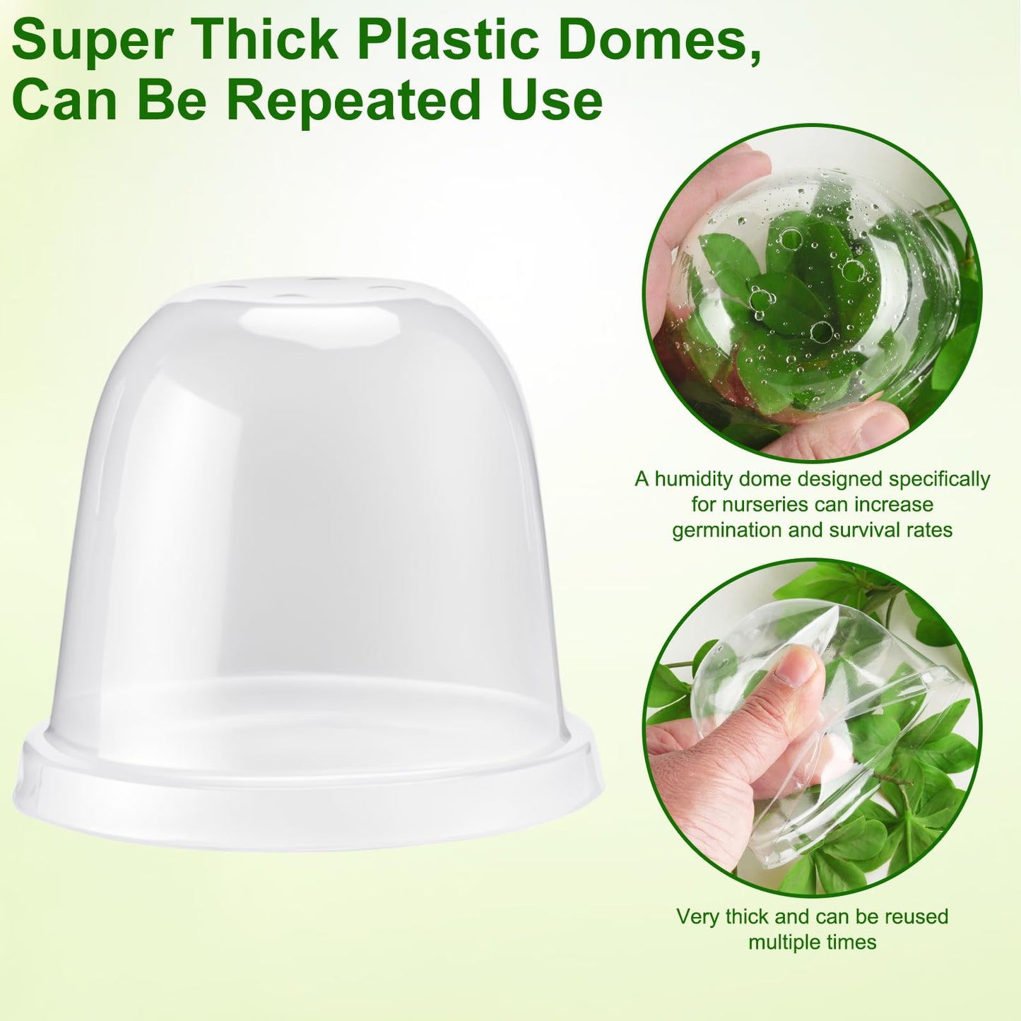Baxrou 36 Set 3.15 Inch Peat Pots Plant Starters for Seedling with Humidity Dome,Herb Seed Starter Pots Kits, Garden Germination Nursery Pot wit 36 Plant Labels, 2 Transplant Tools.