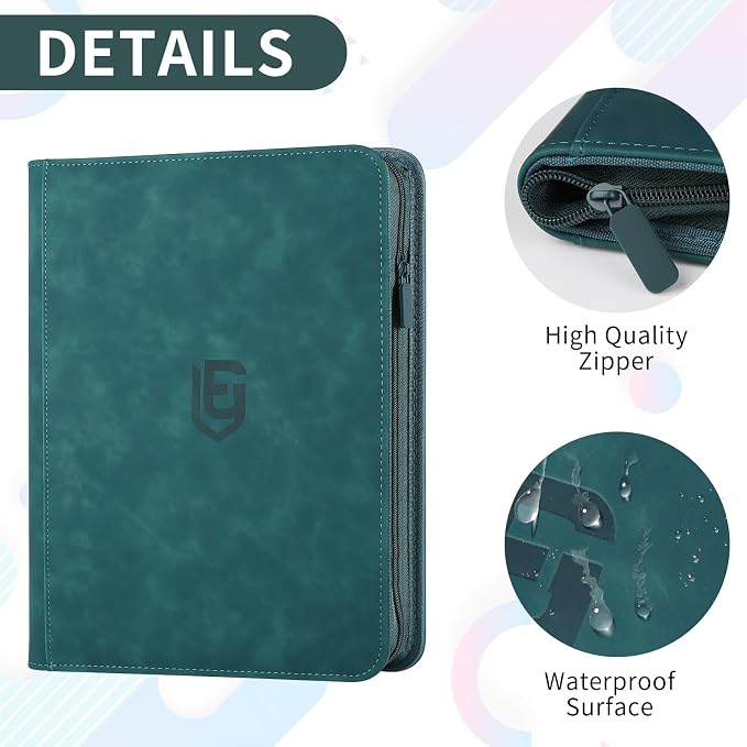 1024 Pocket Card Binder,16 Pocket Trading Card Binder，Side Loading Collectible Card Albums for MTG, for TCG Football, Sports, Game Cards Dark Green