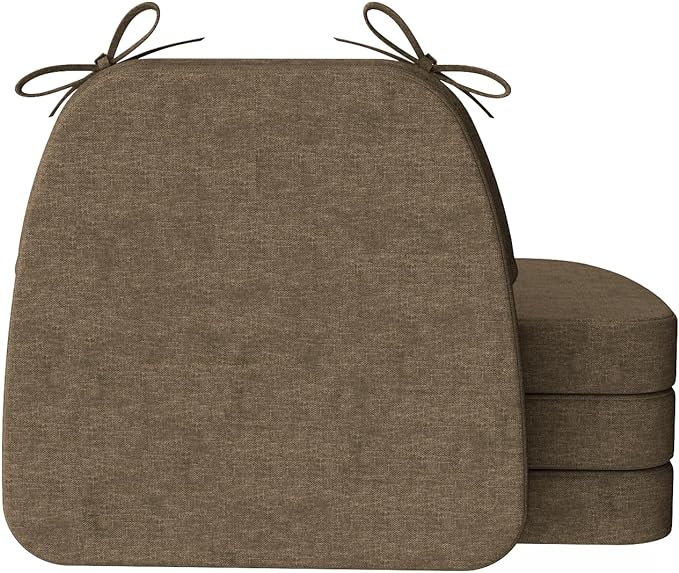 AAAAAcessories D-Shaped Chair Cushions, Machine-Washable Cover