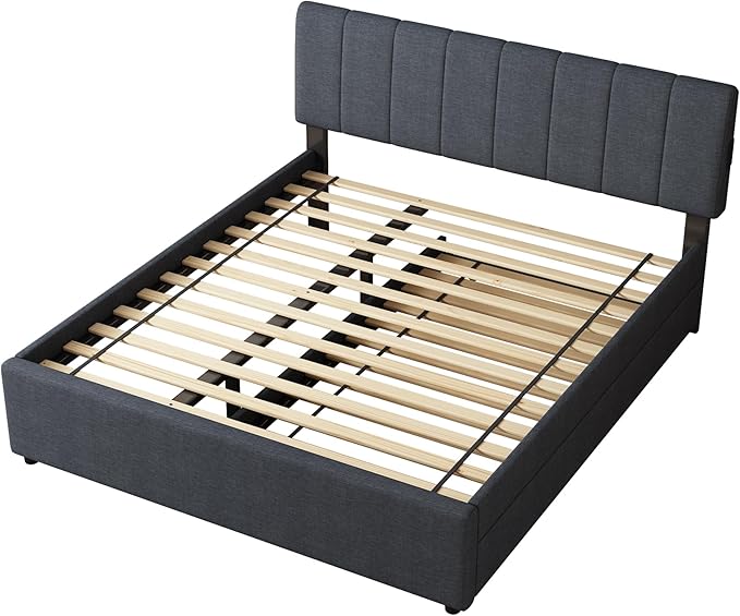 Queen Size Upholstered Platform Bed