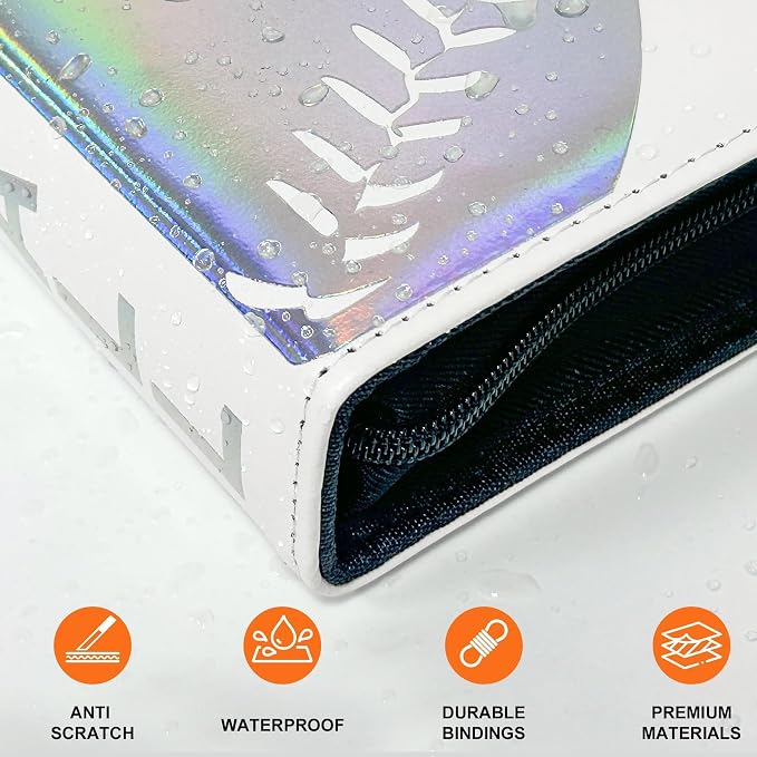 Custom Card Binder 400 Pocket, DIY Anime Sports Cover Design, Portable Waterproof Storage Album with Removable Sleeves for Baseball Football Soccer One Piece Cards Collectors