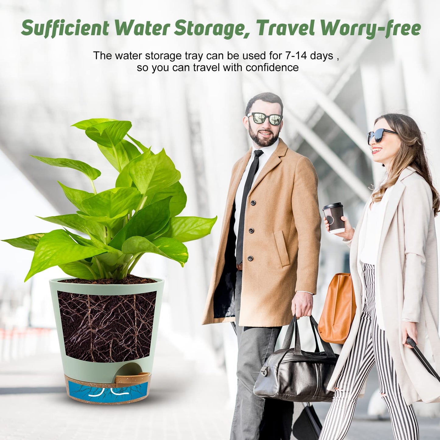 YNNICO Indoor Self Watering Planters