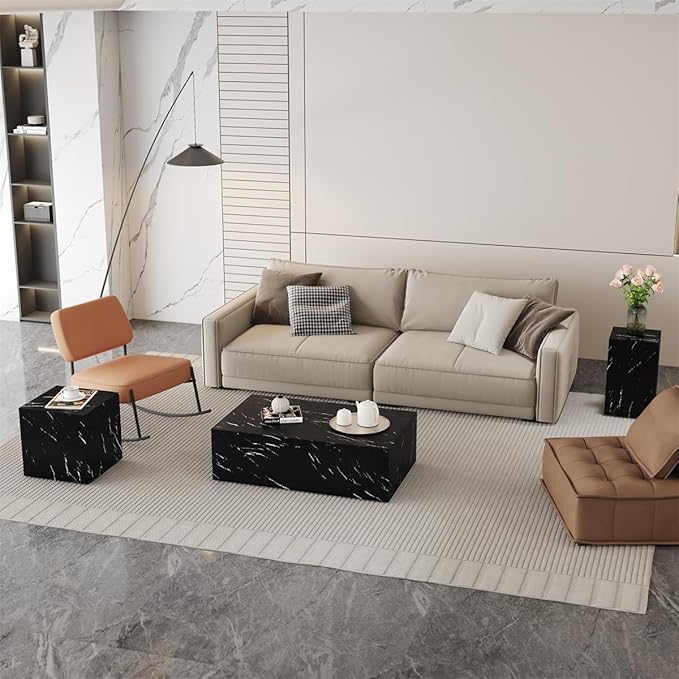 Coffee Table Set for 3, Living Room Table Set, Modern Coffee Table Set