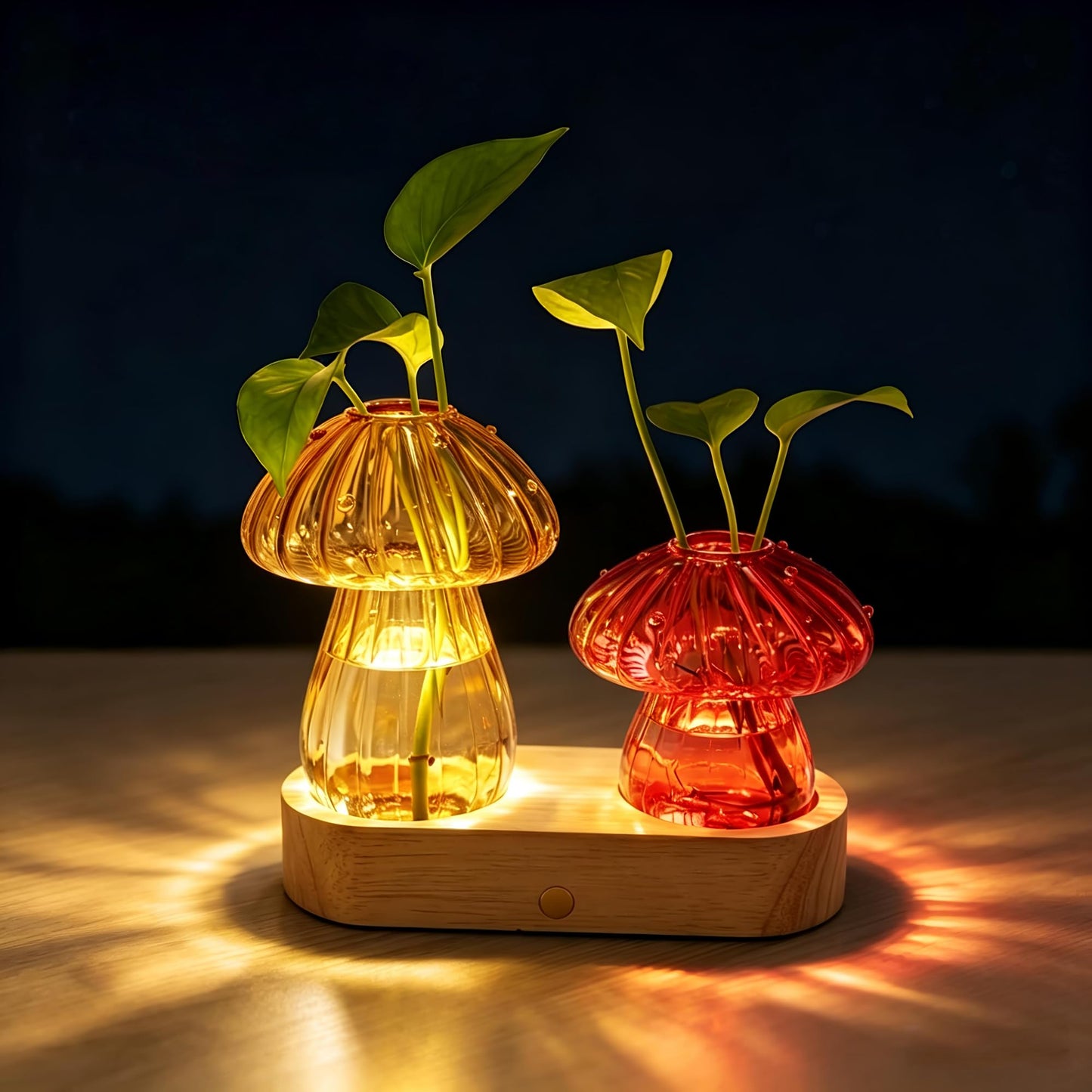 Propagation Vase with Light，Plant Propagation with Stepless Dimming Function for Home Office Night Decor,Led Hydroponic Plant Jars Valentines Day Gifts for Mom Women Plant Lovers
