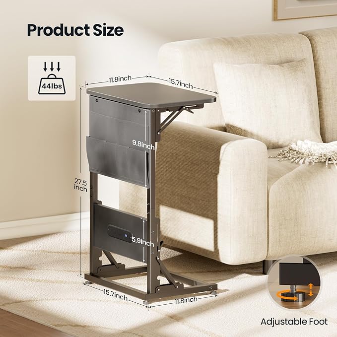 HLDIRECT C Shaped End Table