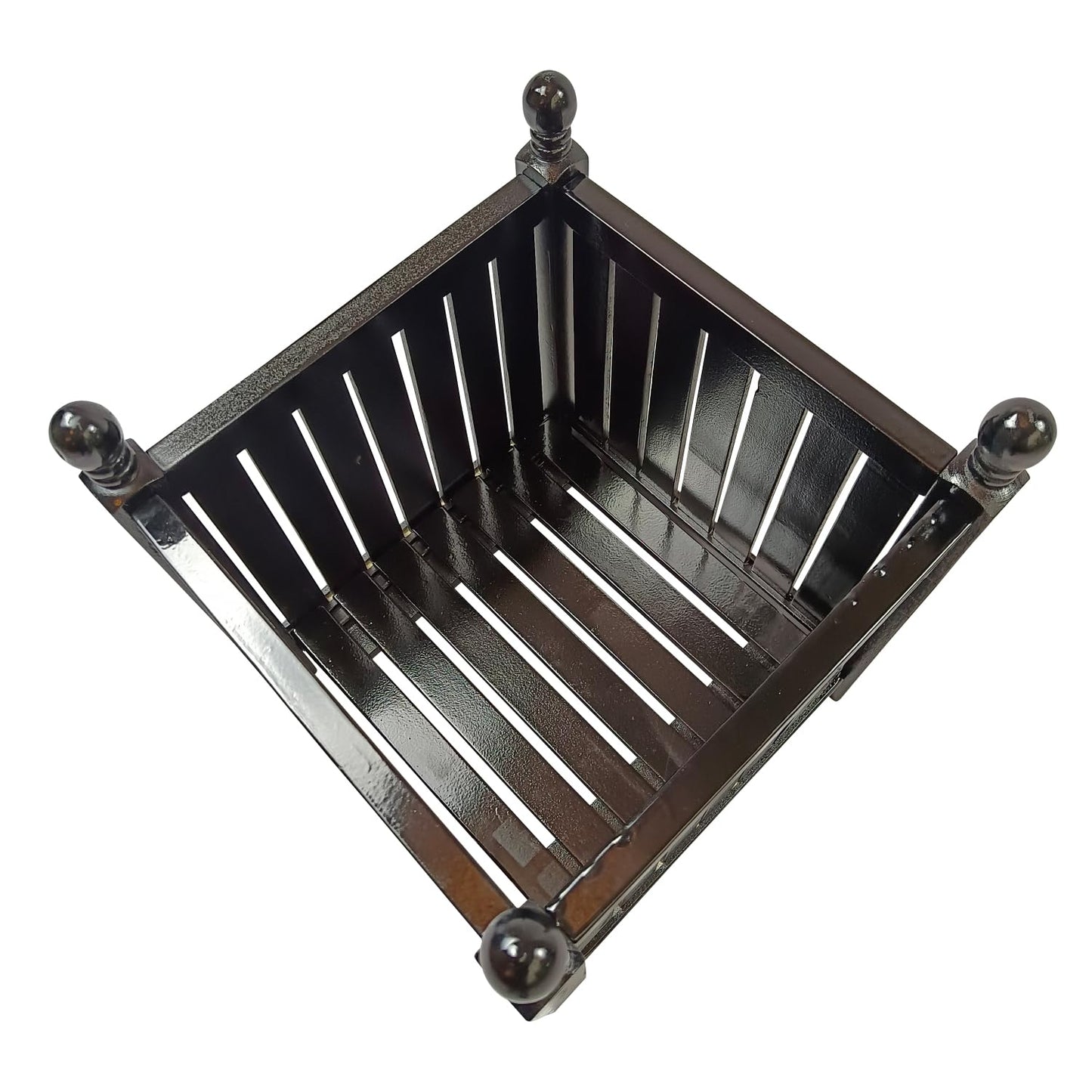 Wood Outdoor Square Wooden Flower and Herb Pot for Garden, Porch and Patio - Outside Plant and Vegetable Container Planter Black