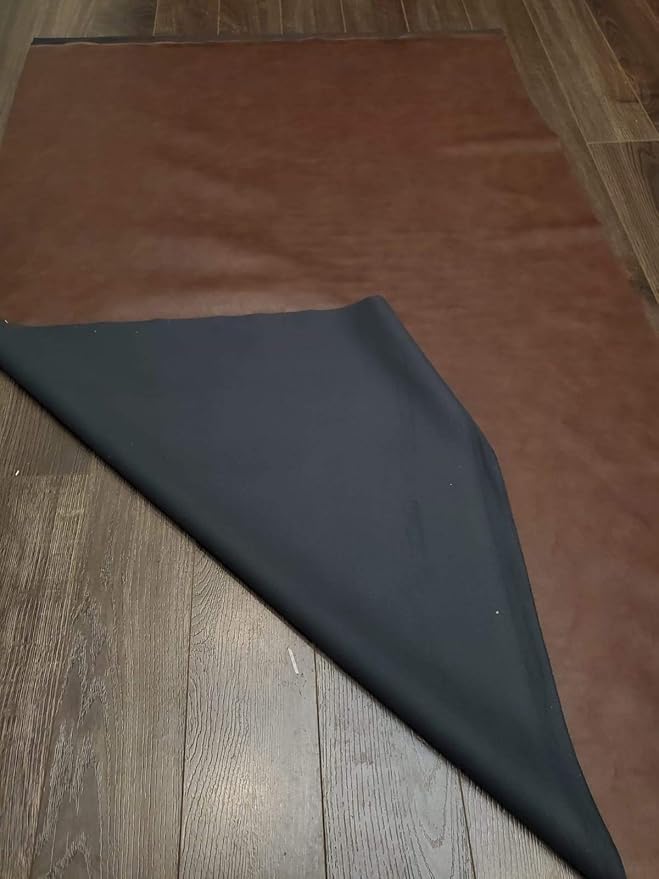 NAT Leathers | Brown Soft Faux Leather Fabric Sheet PU | 4 Yards Cut by The