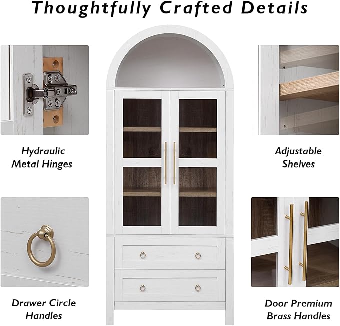 71" Arched Storage Cabinets