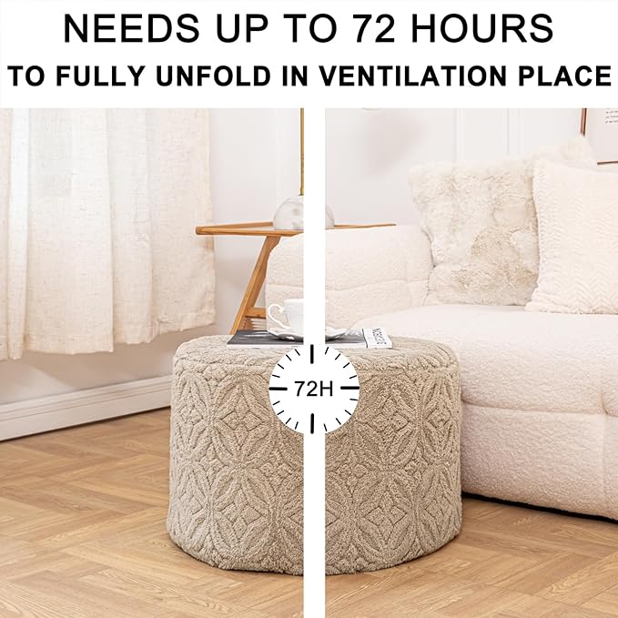 Plush Multi-Functional Ottoman Pouf – Ergonomic Ottoman Foot Rest