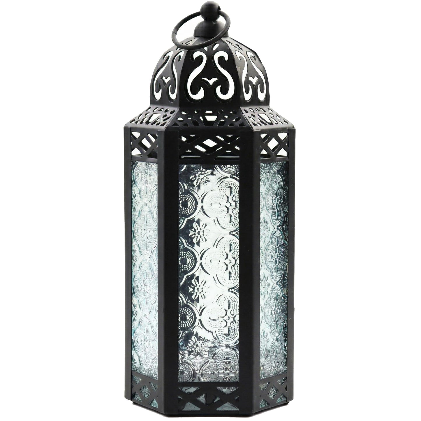 Vela Lanterns Decorative Indoor Moroccan Candle Holder, Clear, M