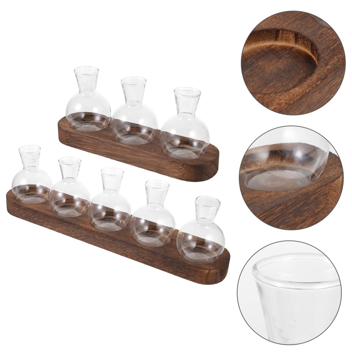 LIOOBO Modern Home Decor Glass Vase Pothos Plant Container Desktop Terrarium Bud Vase Centerpiece