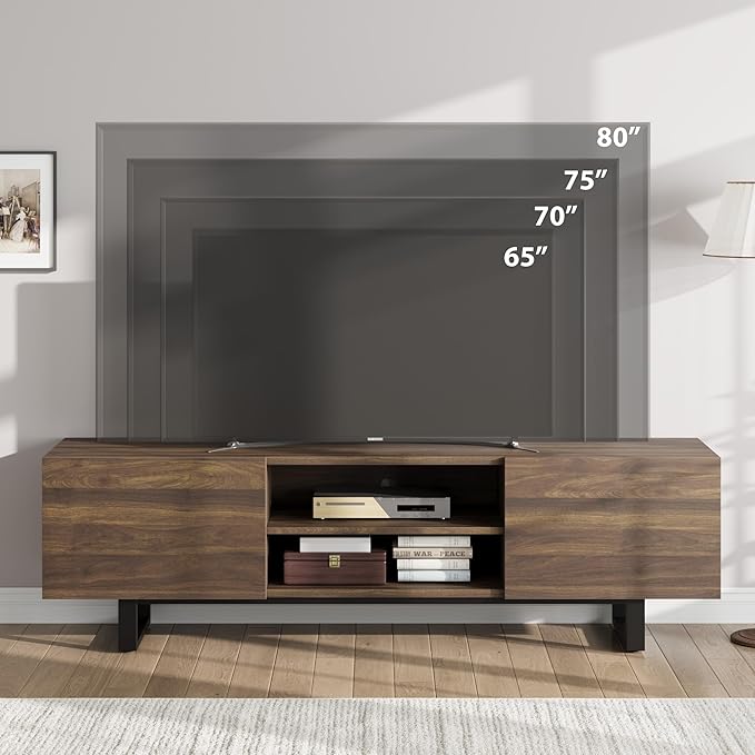 GarveeHome Industrial TV Stand for 80 in, Modern Entertainment Center