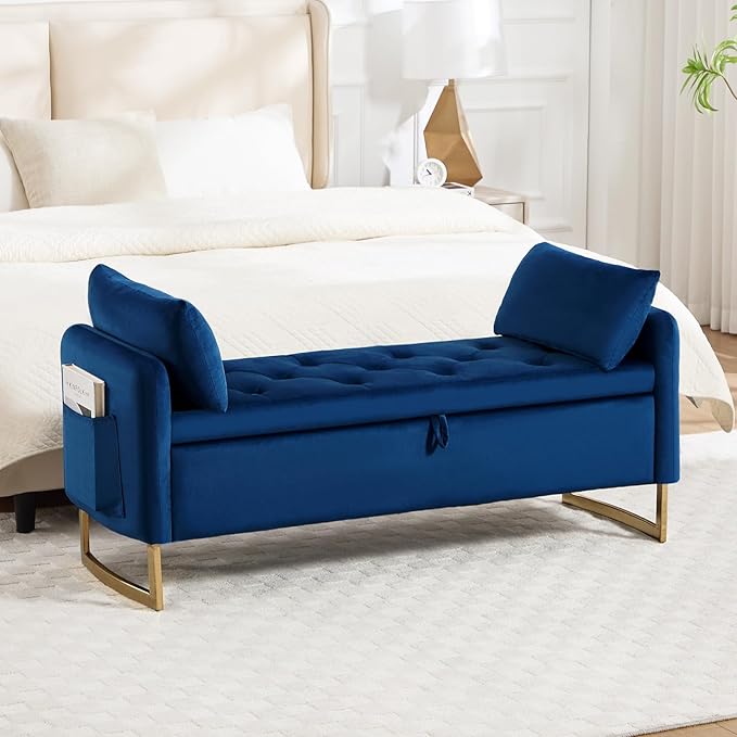 48" End of Bed Bench, Modern Storage Benches