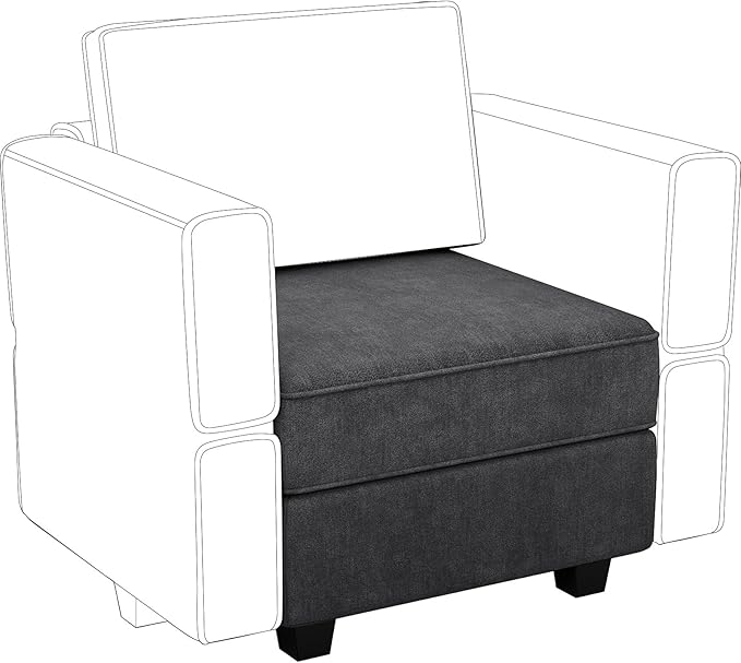 Belffin Fabric Modular Sectional Sofa Storage Ottoman Module Couch Side