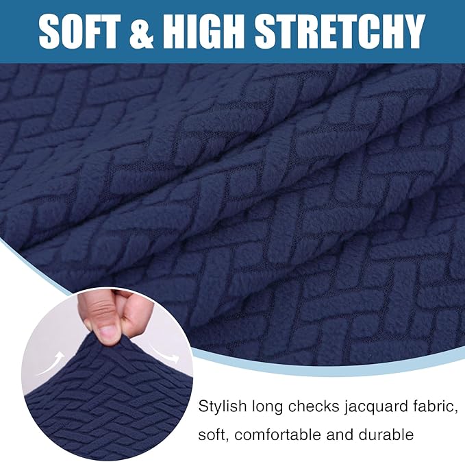 Smiry Waterproof Couch Cushion Covers, Stretch Jacquard Sectional Couch Covers