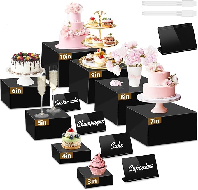 8Pcs Buffet Risers, Large Food Risers