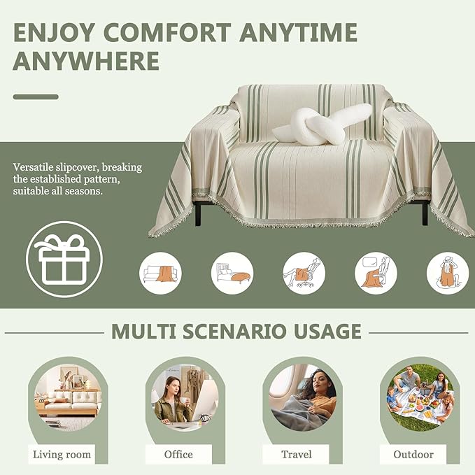 DREAMINGO Armchair Cover Washable Chenille Sofa Protector