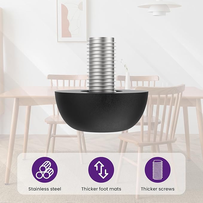 M8 Adjustable Furniture Leg, 304 Stainless Steel Furniture Feet, 8mm x 1.25