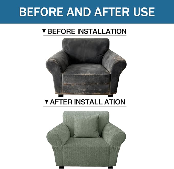 Armchair Slipcover with 1 Pillow Cover
