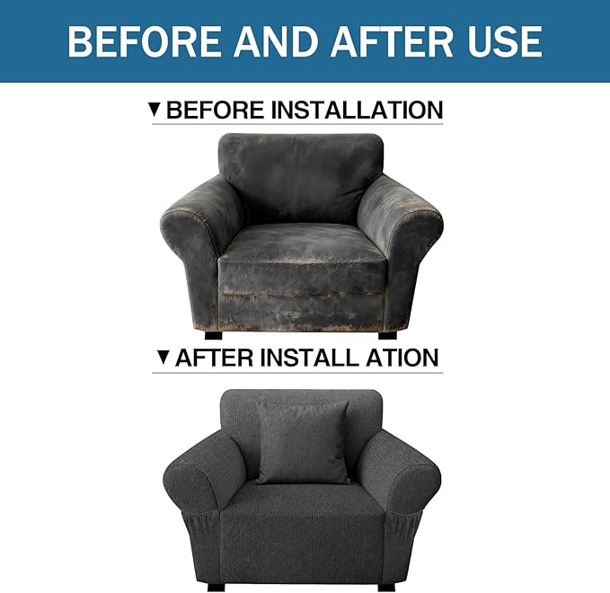 Armchair Slipcover with 1 Pillow Cover