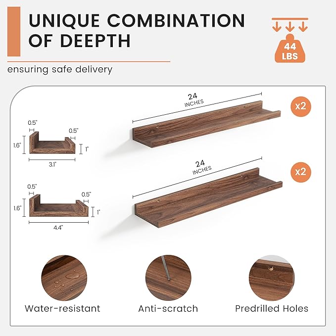 FLYJOE Floating Picture Ledge Shelves