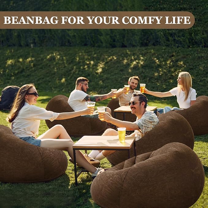 Realspring Inflatable Bean Bag Chairs Outdoor Blow up Camping Chairs Inflatable