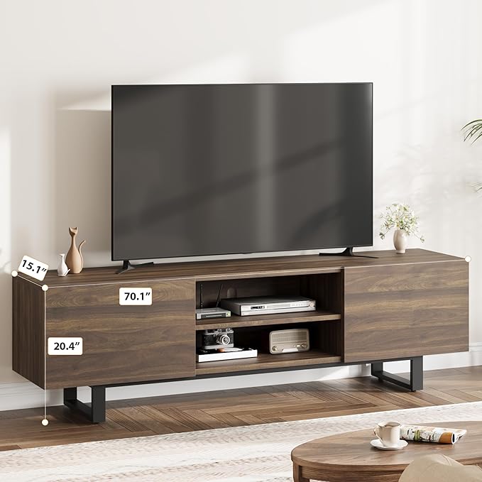 GarveeHome Industrial TV Stand for 80 in, Modern Entertainment Center