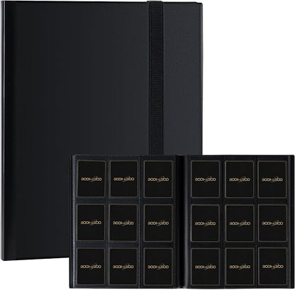Card Binder 9 Pocket Storage 360 Card Binder,Trading Card Binder Senior and Sturdy Side-Loading Album,Intended For YuGiOh,MTG, TCG,Game Cards & Baseball Card Binde,(Black)