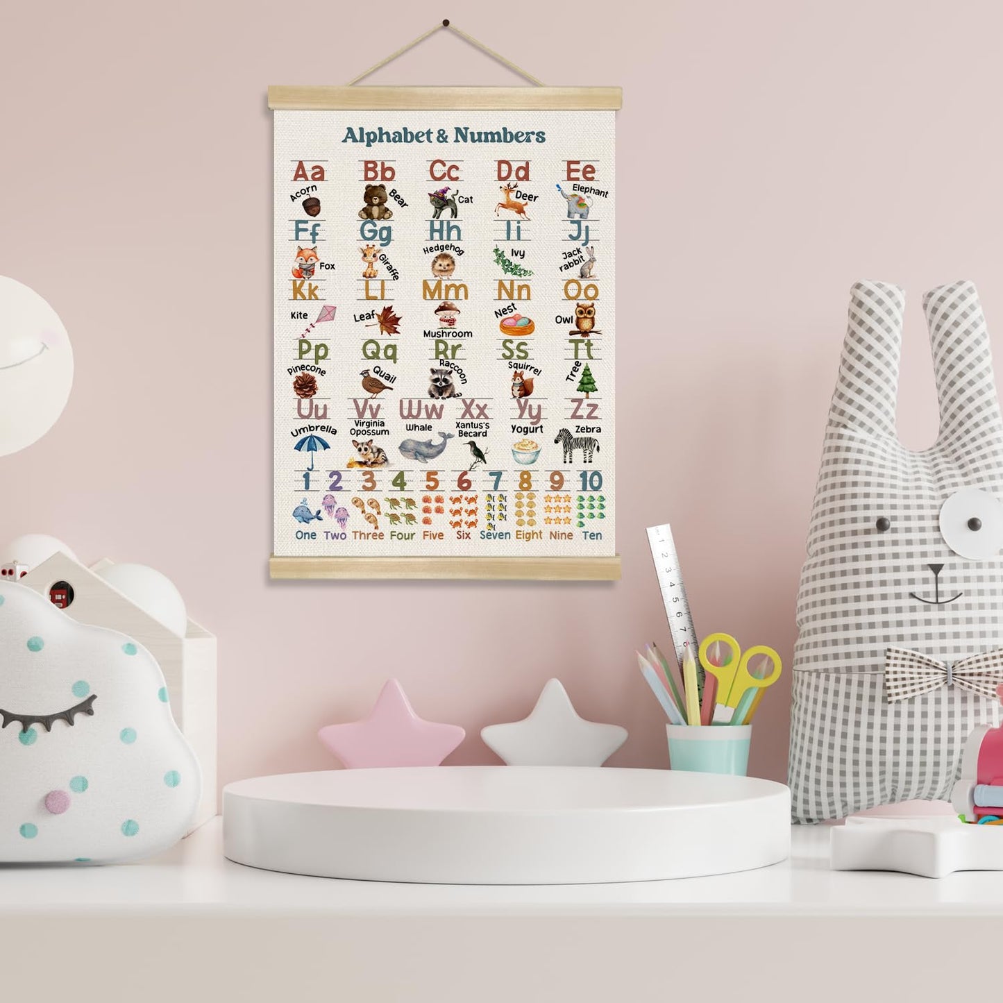 You found a duck Numbers 1 to 100 Educational Wall Art Poster,14x18.5 Inch Numbers Chart Canvas Print Poster,Modern Educational Posters for Nursery Playroom,Kids Room Decor (1, Beige)