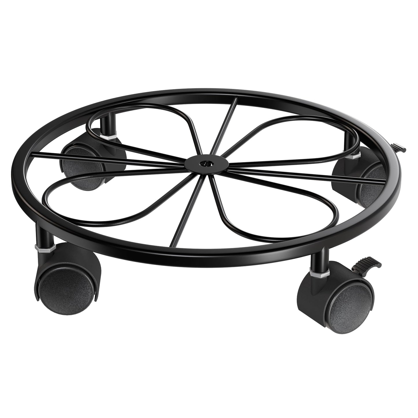 Chinpakden 1 Pack Rolling Plant Stands with Wheels - 10.24" Plant Caddy, 360 °Rotatable and Lockable Plant Rollers, 80LB Weight Capacity, Plant Dolly for Moving Plant Wine Barrels Heavy Objects.