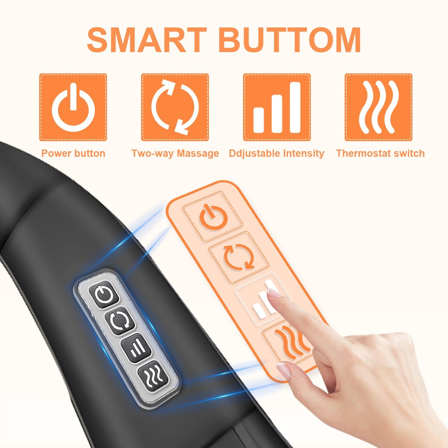 White Elephant Gifts for Adults,Neck Massager,Christmas Gifts for Women Men - Shiatsu Back and Neck Massager,Shoulder Massager Deep Tissue with Heat,Electric 4D Massage Pillow(NOT Cordless)
