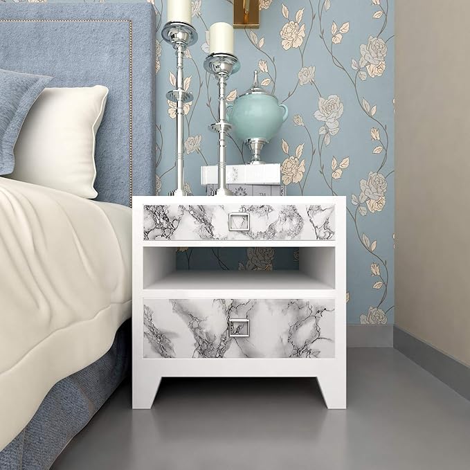 Livelynine 24 X394 Wide Marble Peel and Stick Wallpaper Kitchen Vinyl Wrap