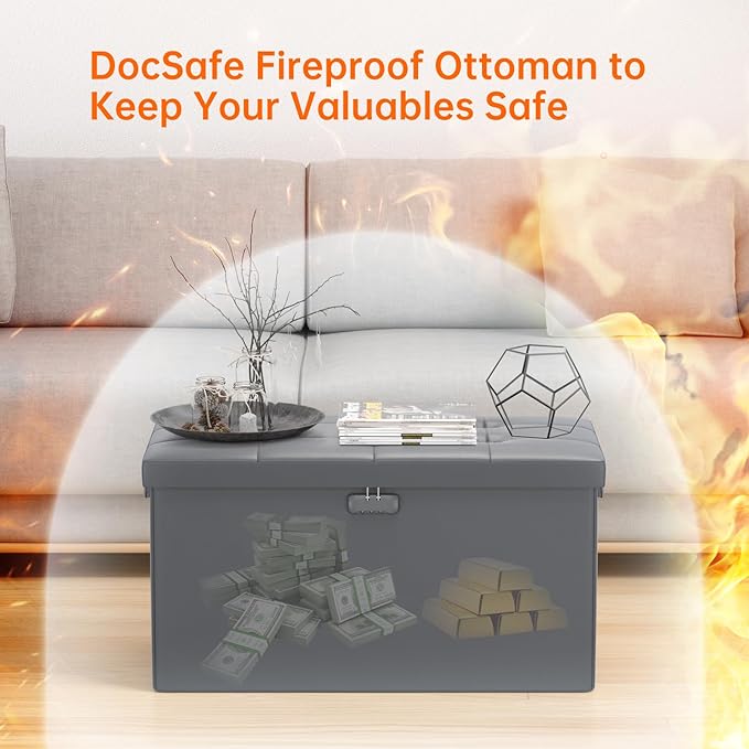 DocSafe Storage Ottoman Bench