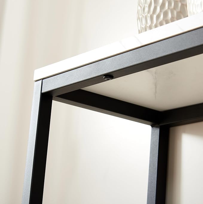 loglus Console Table for Entryway, Faux Marble MDF Sofa Table
