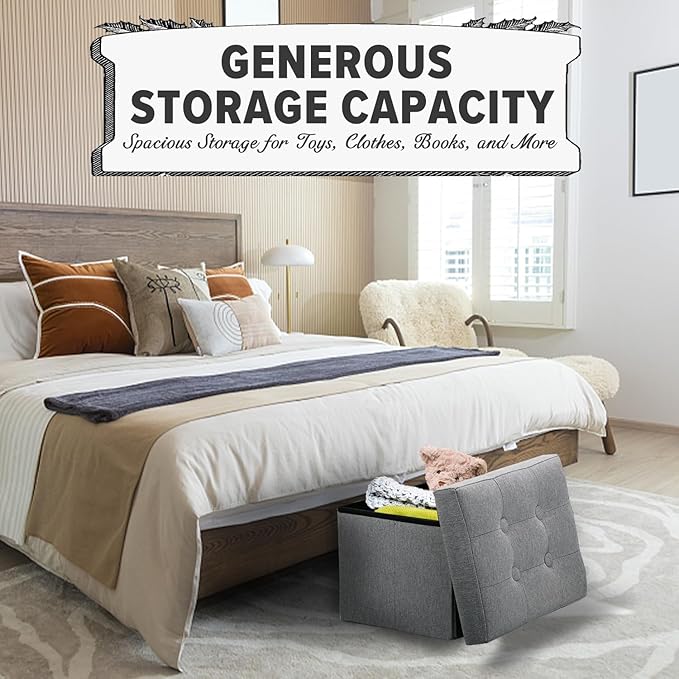 LINMAGCO Ottoman Storage Ottoman