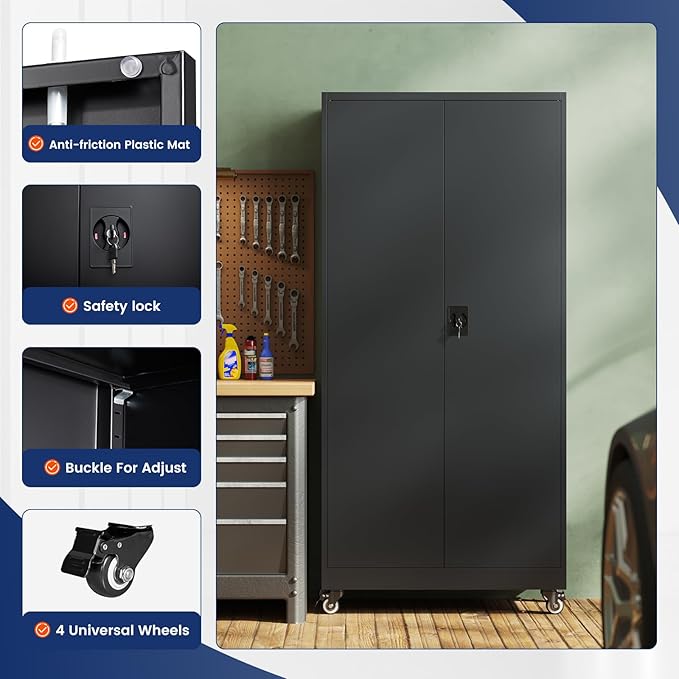 Yizosh Metal Garage Storage Cabinet