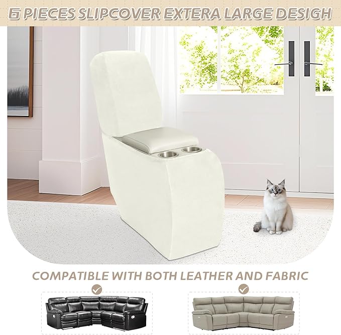 Arfntevss Sectional Recliner Couch Covers Velvet Corner Sectional Sofa Cover