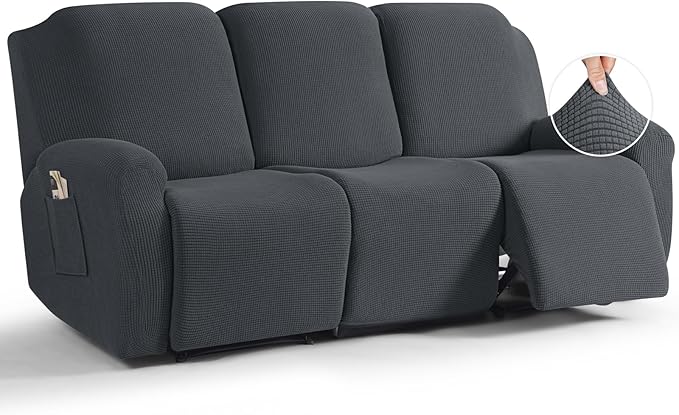 TAOCOCO Recliner Sofa Covers 8-Pieces Stretch Large Couch Covers